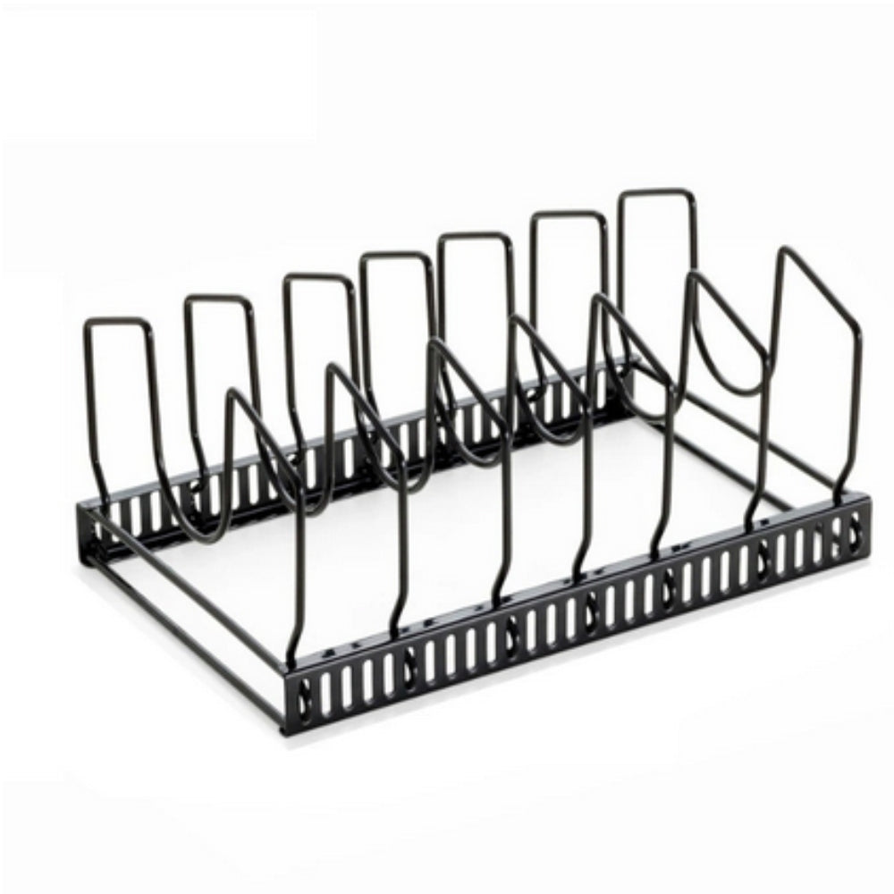 Iron Dish Pot Lid and Utensils Storage Rack 0