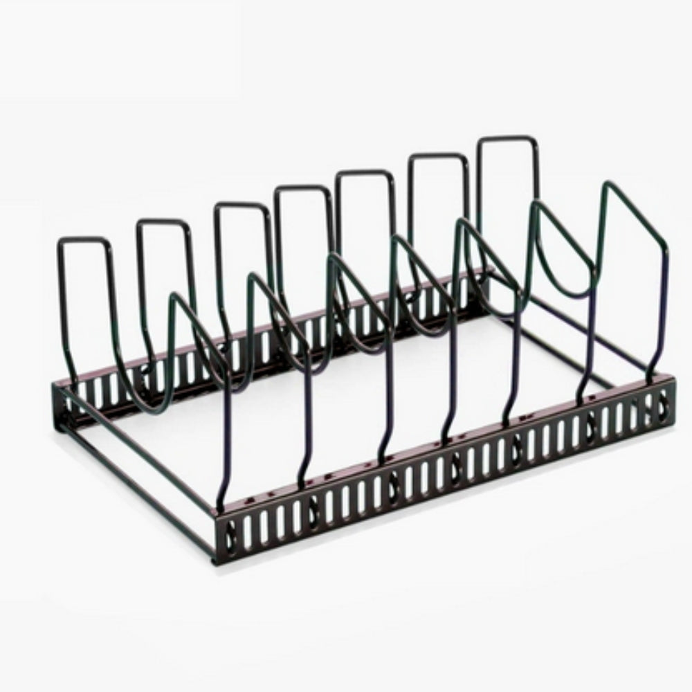 Iron Dish Pot Lid and Utensils Storage Rack 4