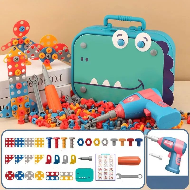 Toy Drill 3D Construction Building Block Set