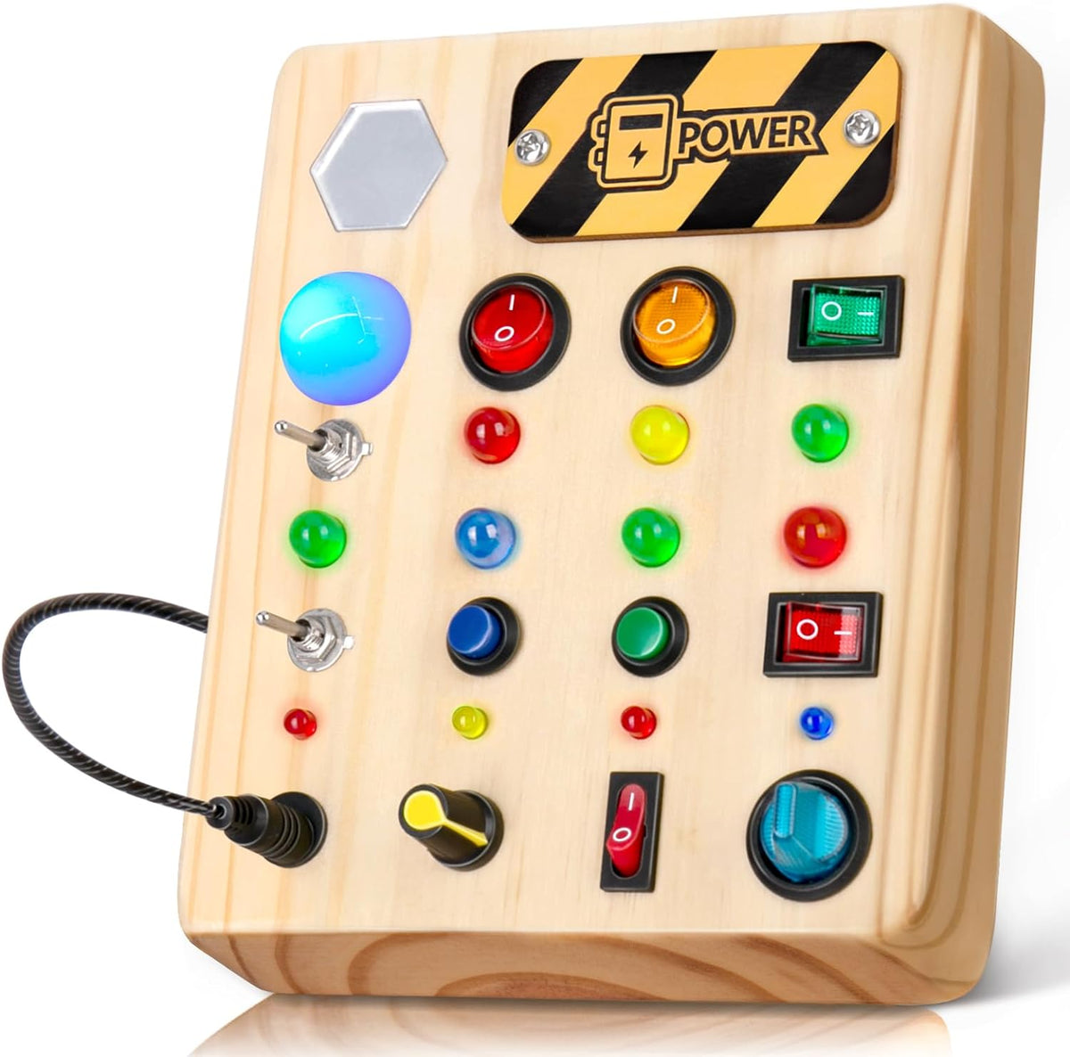 Toddler Light Up Button Sensory Busy Board