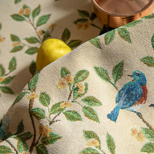 Lavish Heritage Floral & Bird Tablecloth 4