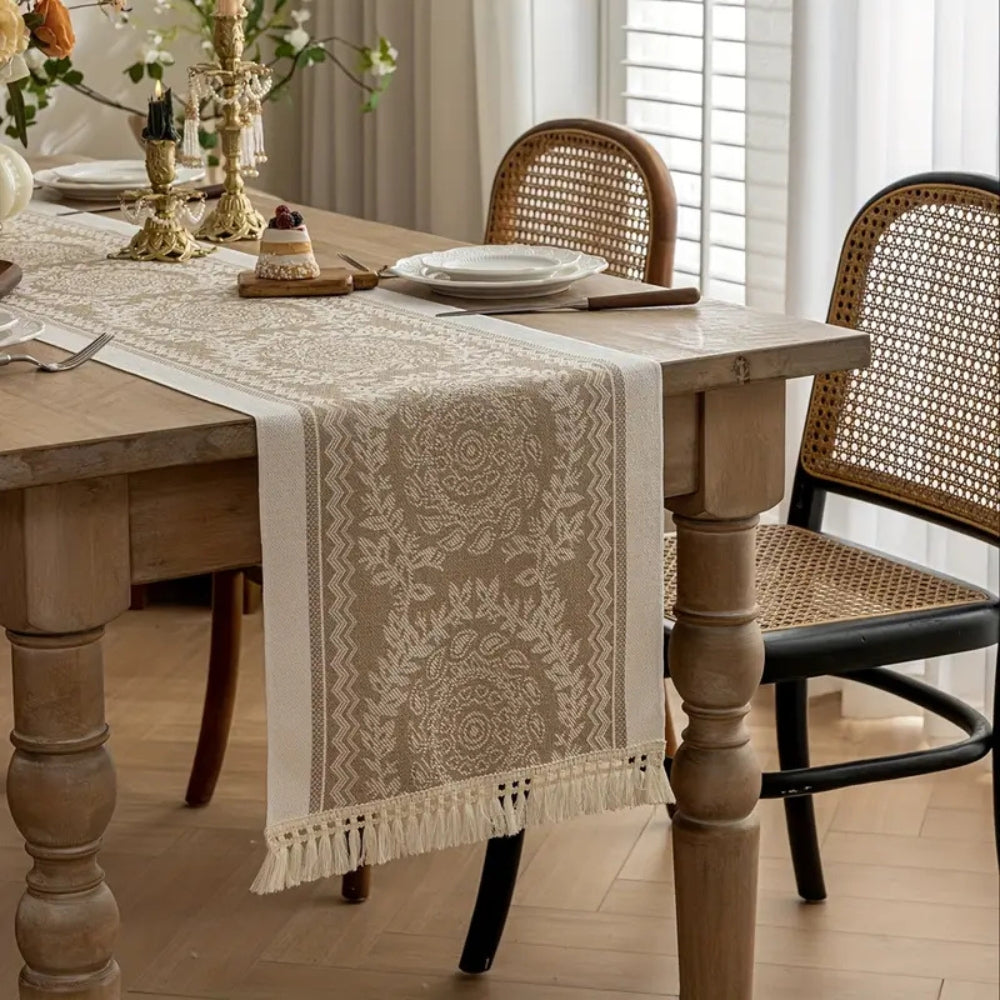 Leona Luxury Linen Table Runner 0