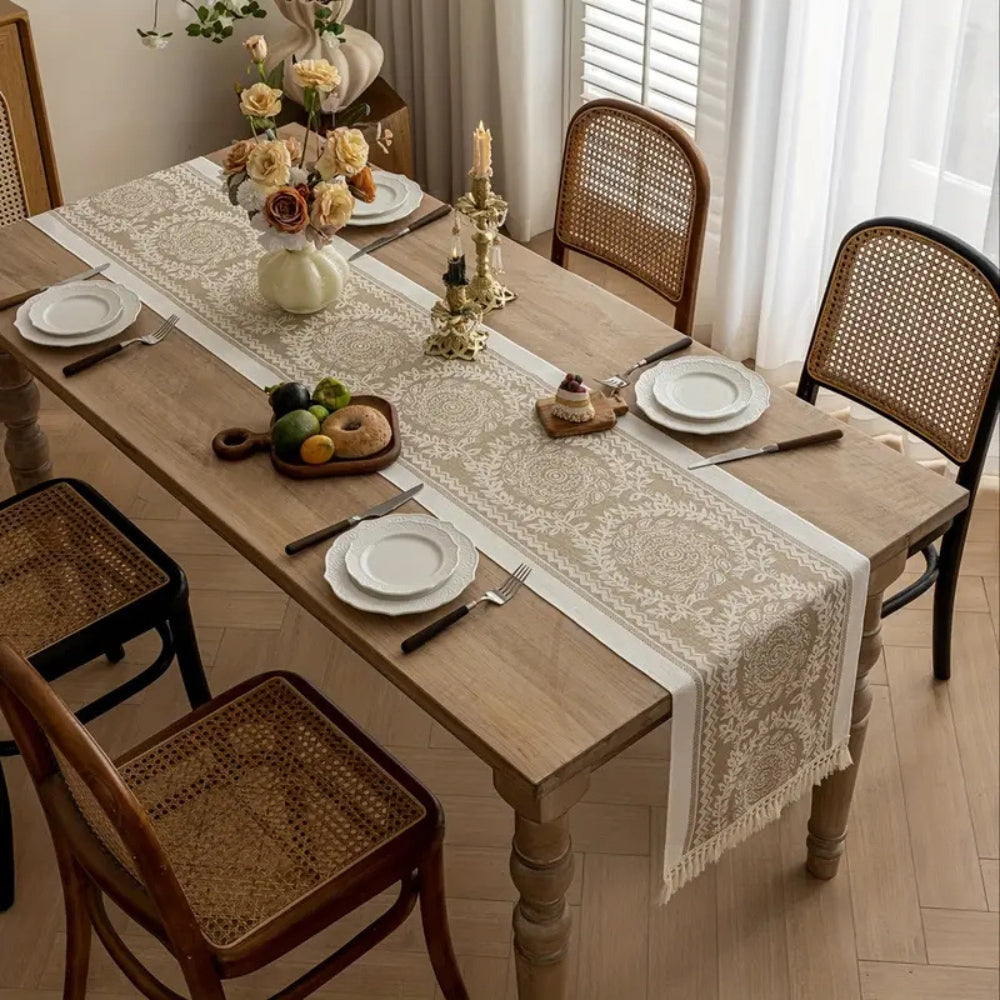 Leona Luxury Linen Table Runner 2