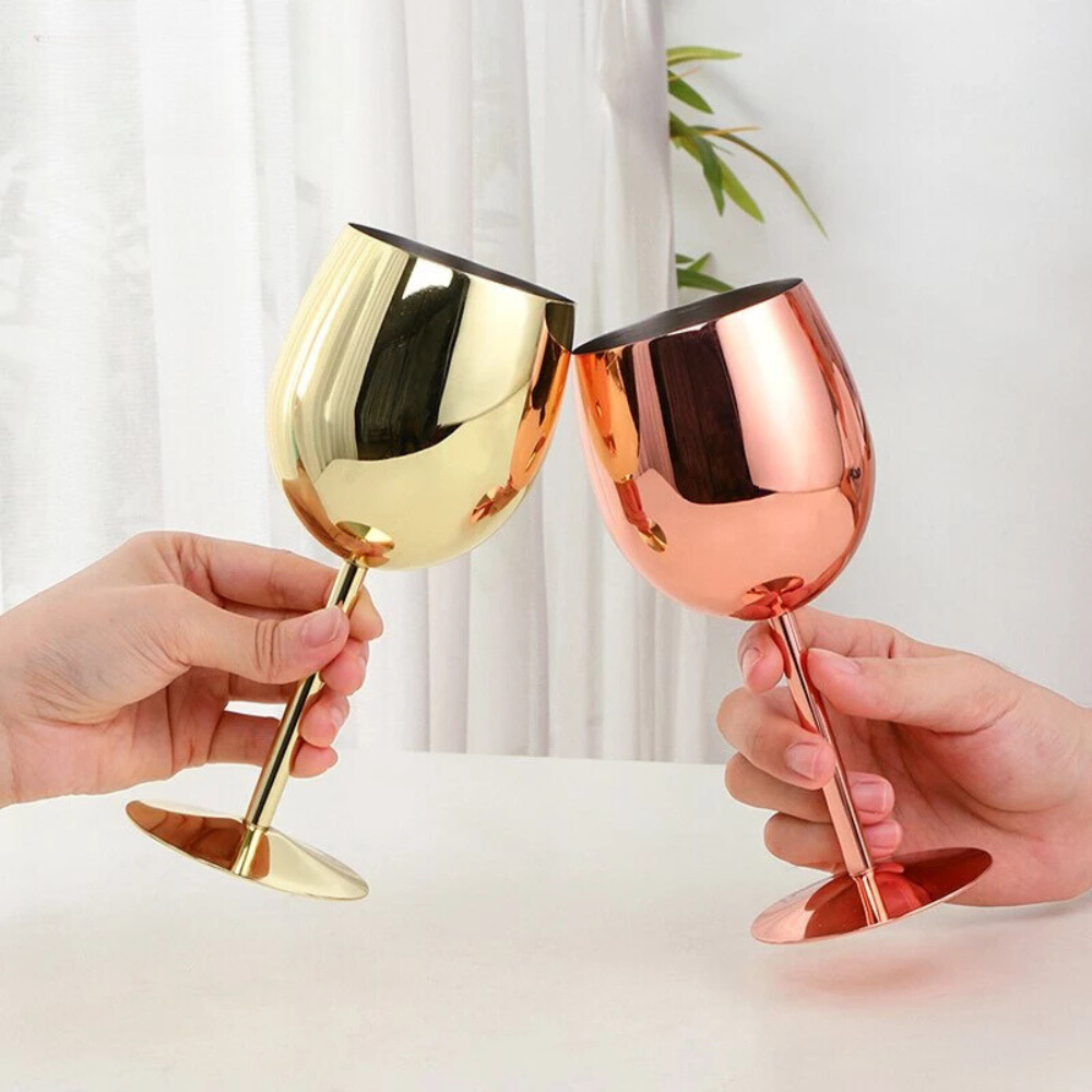 Lustrous Stainless Steel Wine Glass 3