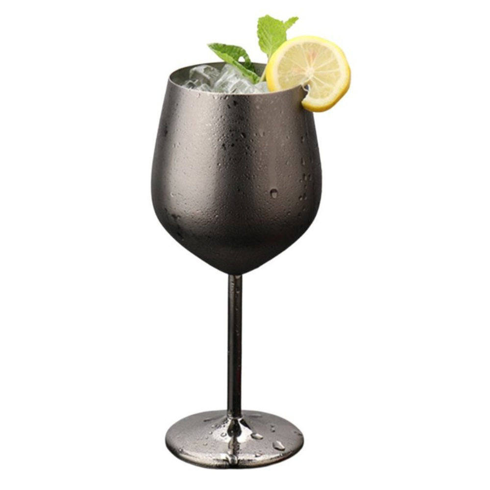 Lustrous Stainless Steel Wine Glass 4