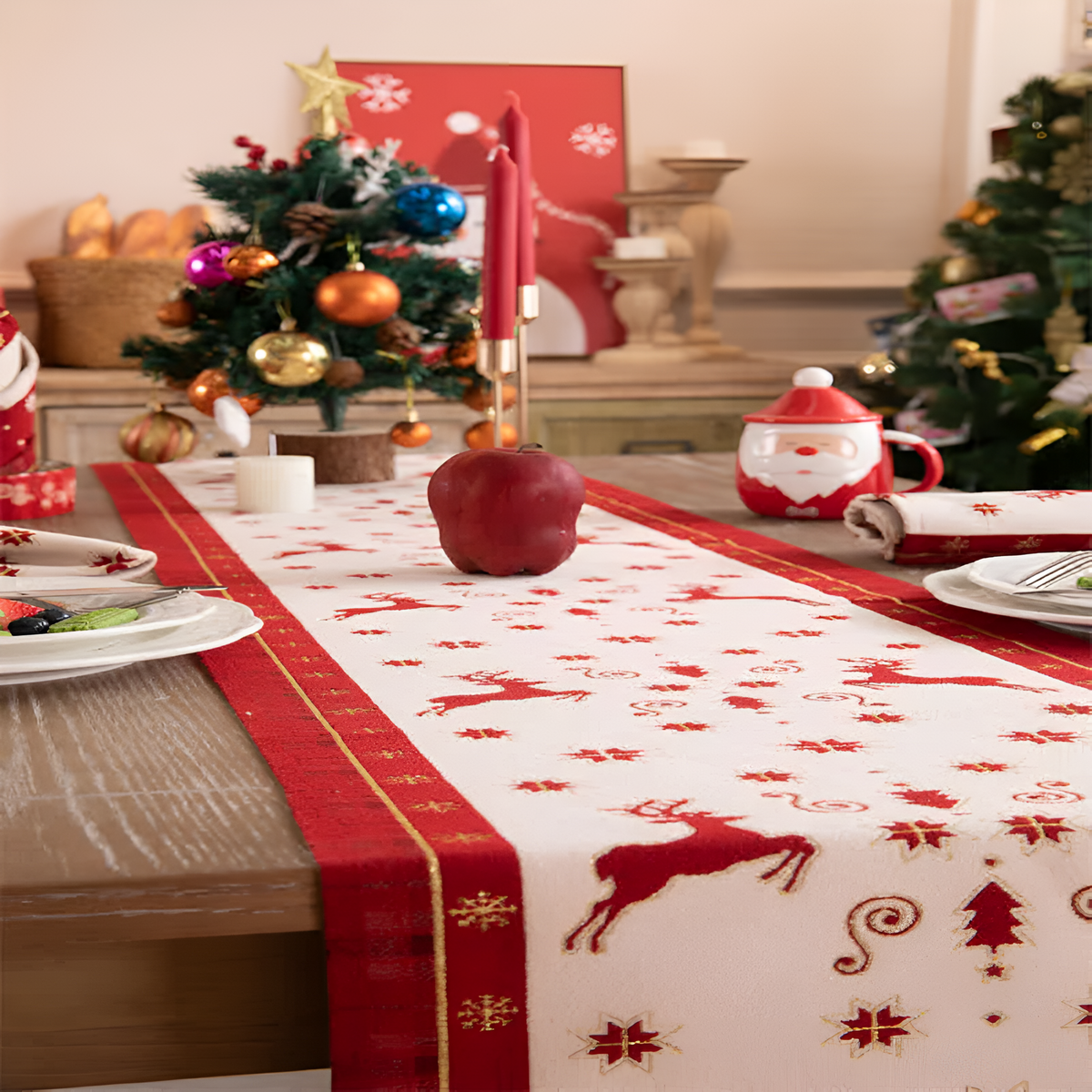 Luxe Merry Tasseled Runner Cloth 0