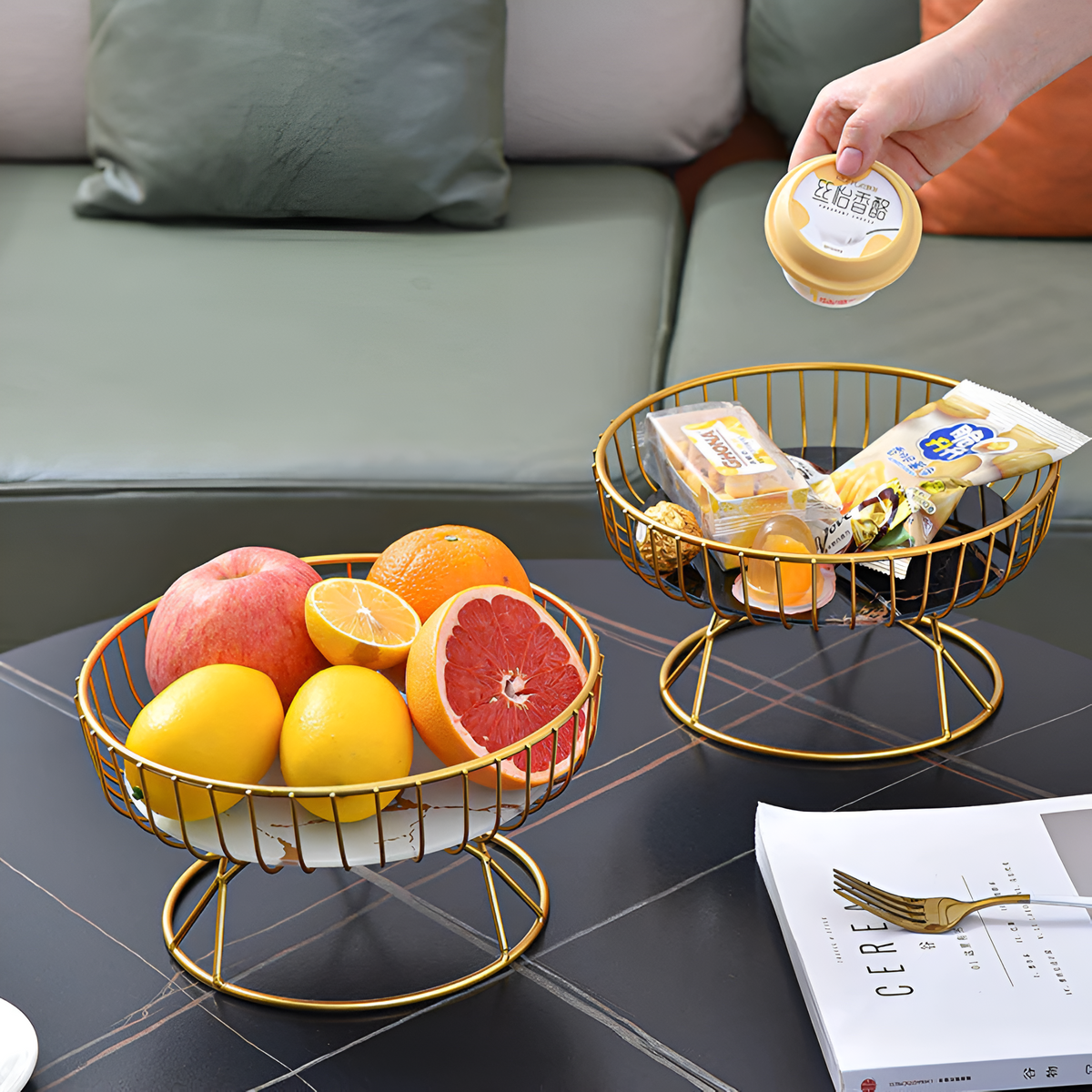 Luxury Ceramic Marble Serving Tray 1