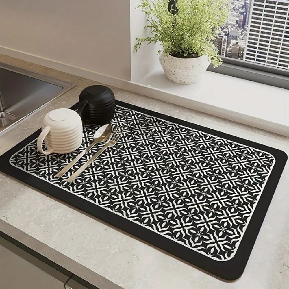 Mandala Kitchen Dish Drying Mat 0