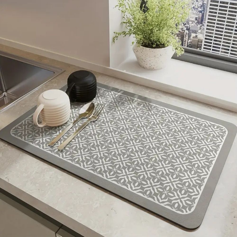 Mandala Kitchen Dish Drying Mat 2