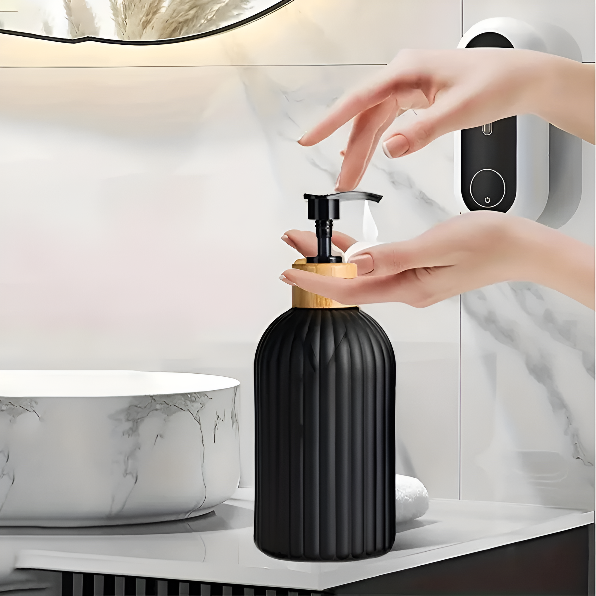 Minimalist Bamboo Pump Soap Dispenser 2