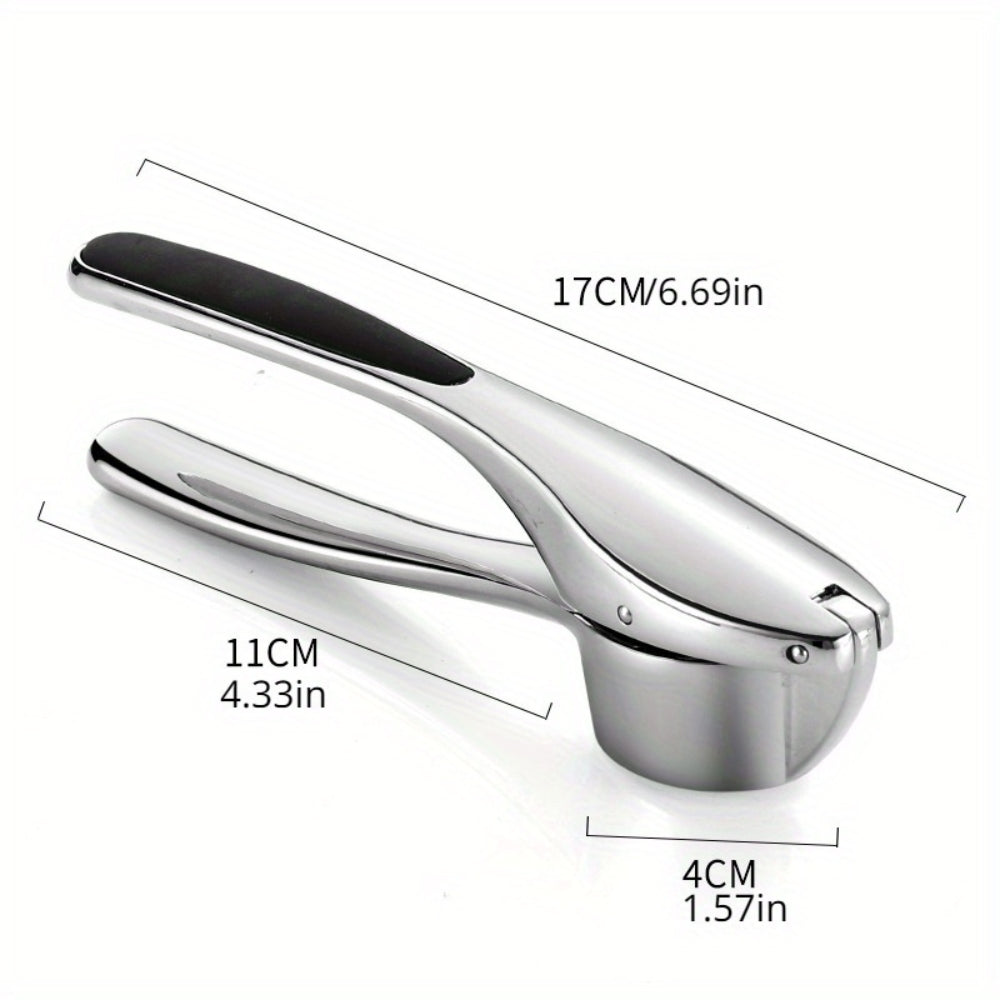 Minimalist Stainless Garlic Squeezer with Non-Slip Handle 5