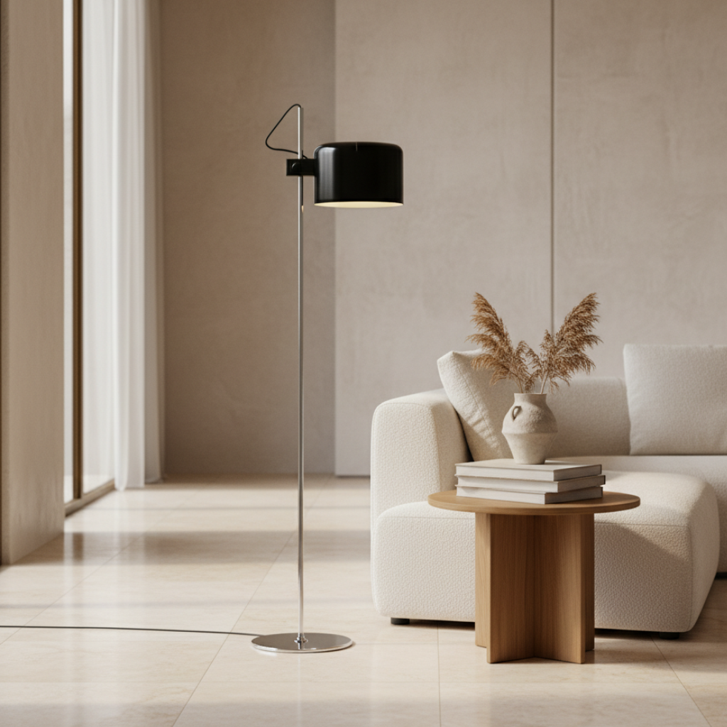 Modern Floor Lamp | Adjustable Black Standing Lamp with Flexible Illumination | Stylish Lighting Solution for Contemporary Spaces