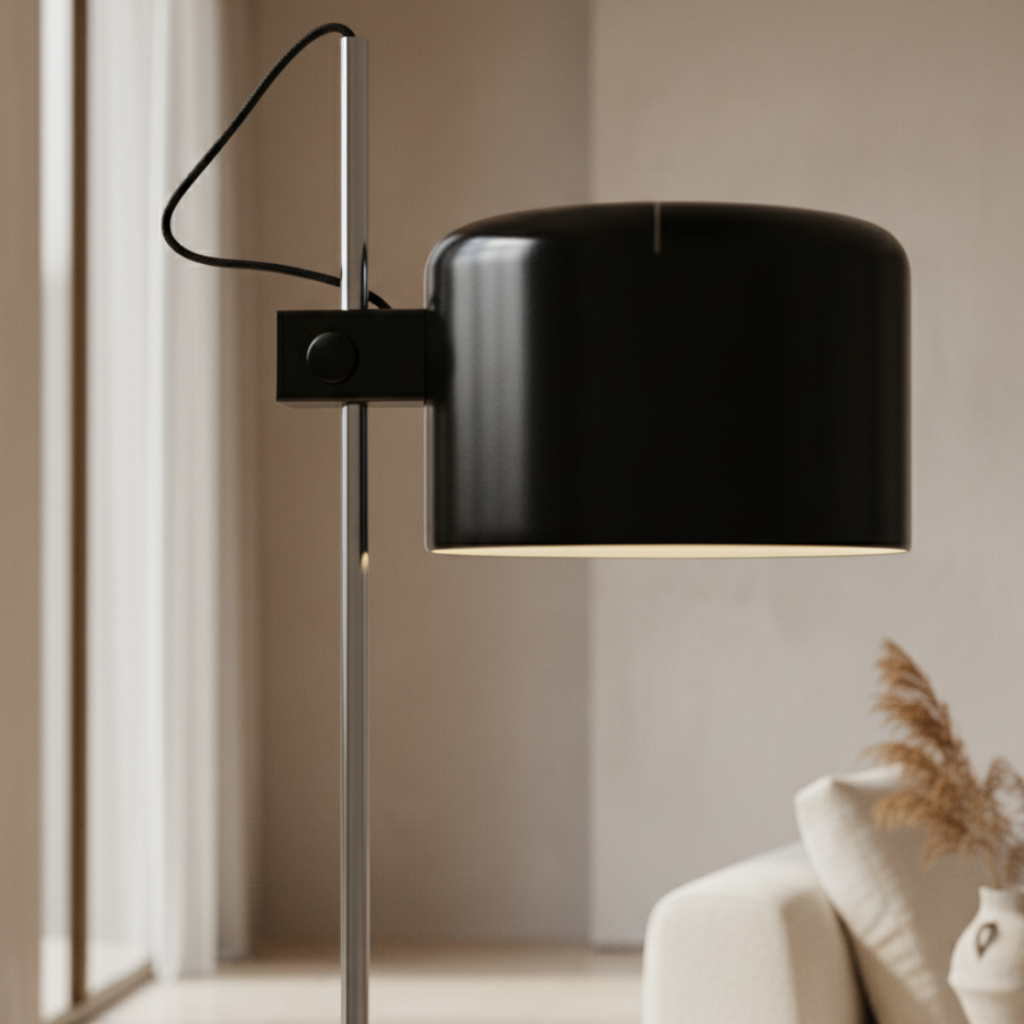 Modern Floor Lamp | Adjustable Black Standing Lamp with Flexible Illumination | Stylish Lighting Solution for Contemporary Spaces
