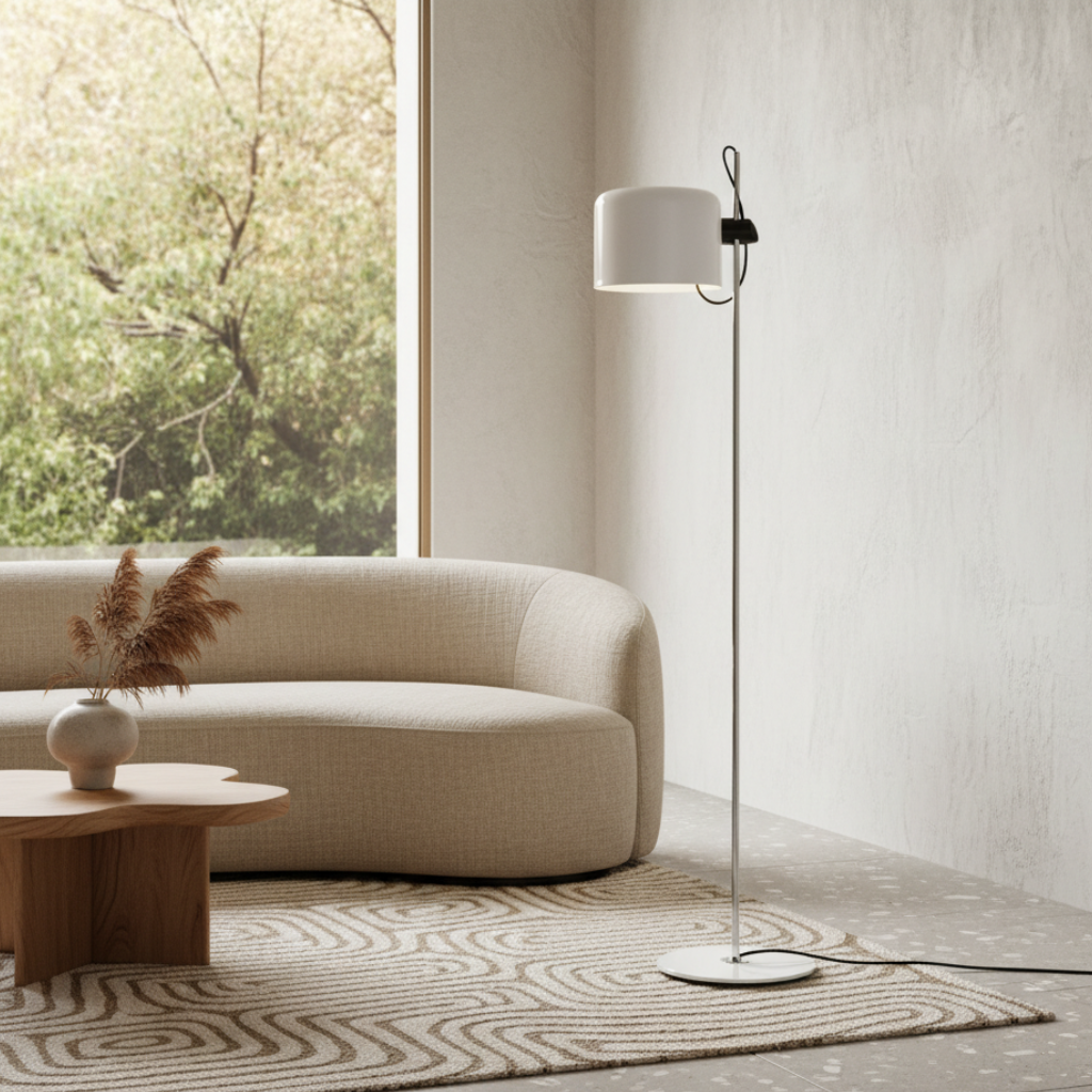 Modern Floor Lamp | Adjustable Black Standing Lamp with Flexible Illumination | Stylish Lighting Solution for Contemporary Spaces