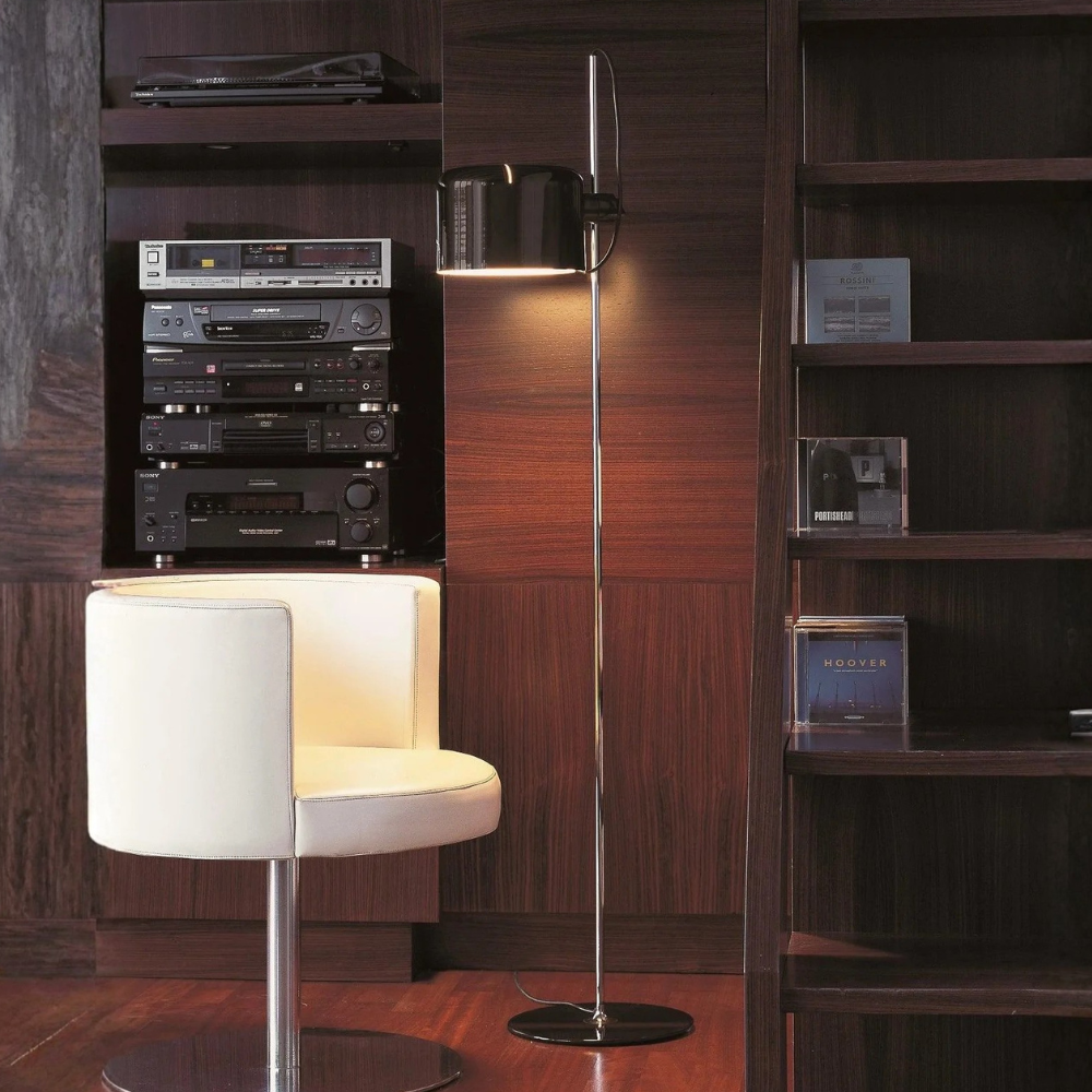 Modern Floor Lamp | Adjustable Black Standing Lamp with Flexible Illumination | Stylish Lighting Solution for Contemporary Spaces