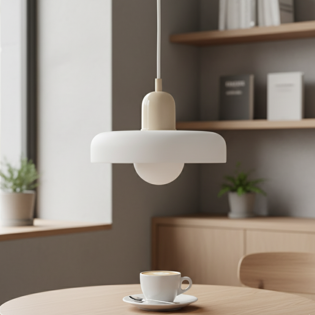 Modern Glass Pendant Light | Bauhaus-Inspired Design with Colorful Shade | Stylish Kitchen Island Lighting for Warm Illumination