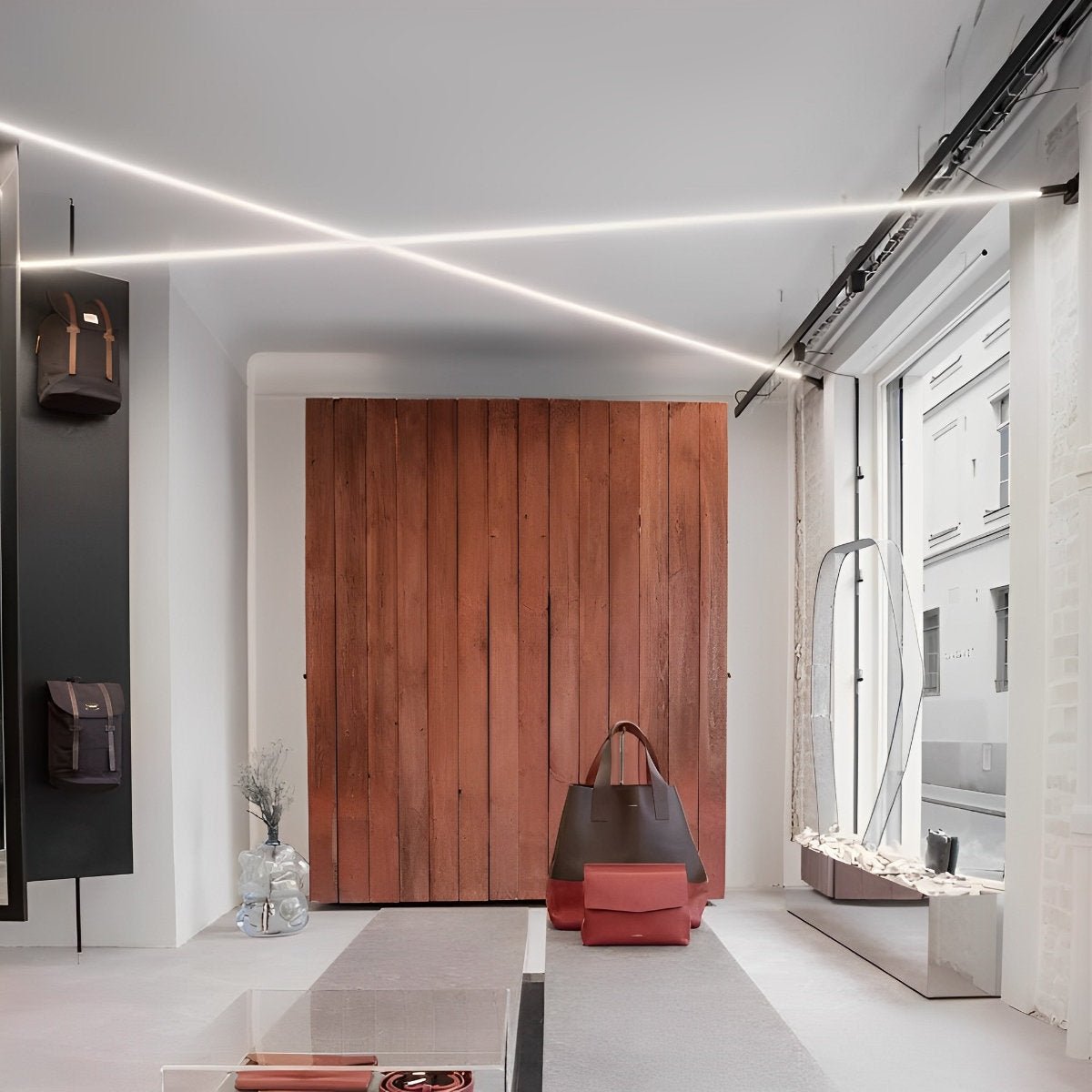 Modern Linear LED Strip Light with Rotatable Base for Adjustable Illumination | Flexible Indoor Lighting Solution
