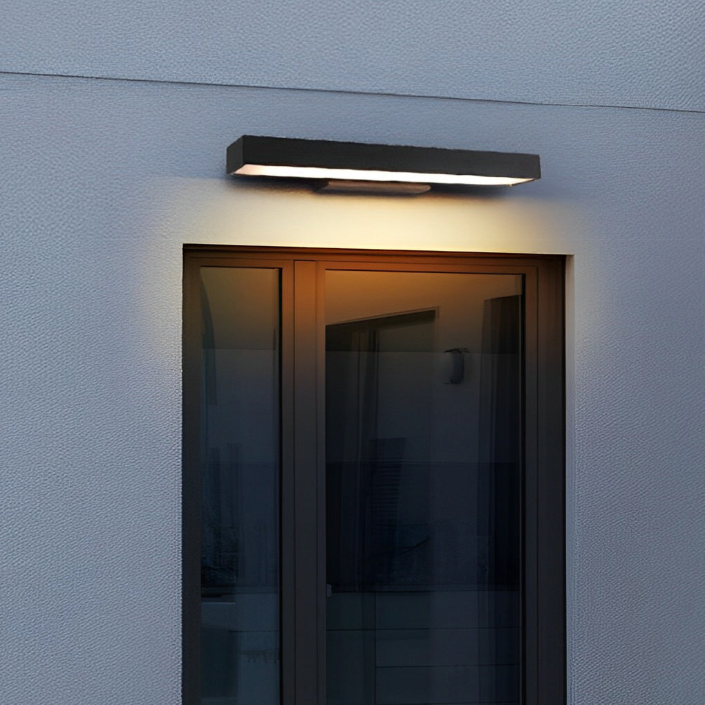 Modern Outdoor Wall Light | Black Stainless Steel Lantern with Motion Sensor | Stylish Illumination for Enhanced Security 0