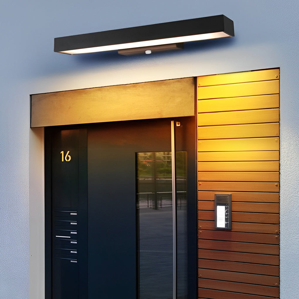 Modern Outdoor Wall Light | Black Stainless Steel Lantern with Motion Sensor | Stylish Illumination for Enhanced Security 4