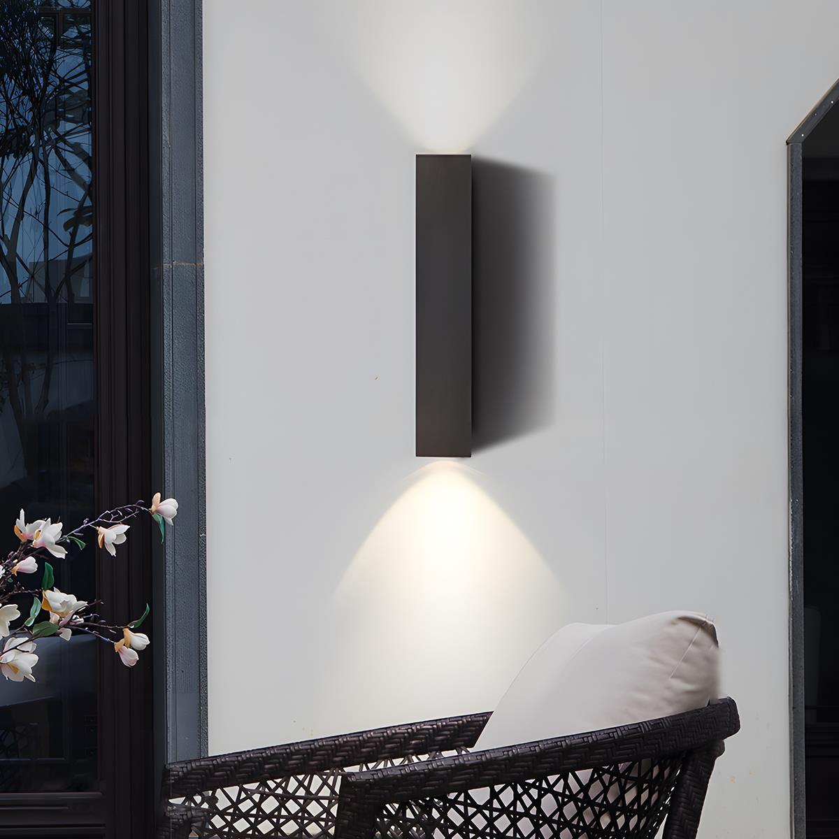 Modern Outdoor Wall Light | IP65 Waterproof Up Down Design with Integrated LED for Efficient Illumination