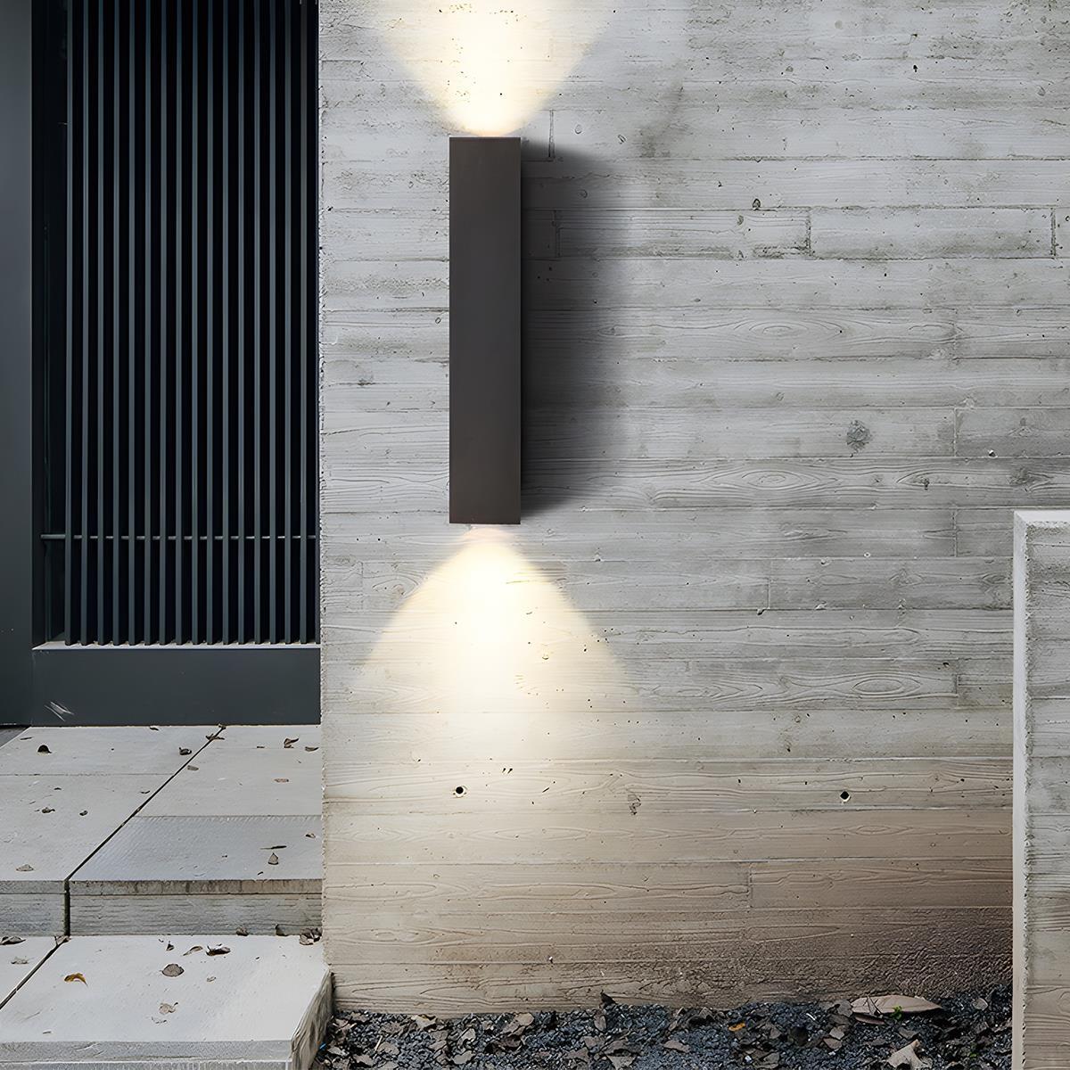 Modern Outdoor Wall Light | IP65 Waterproof Up Down Design with Integrated LED for Efficient Illumination