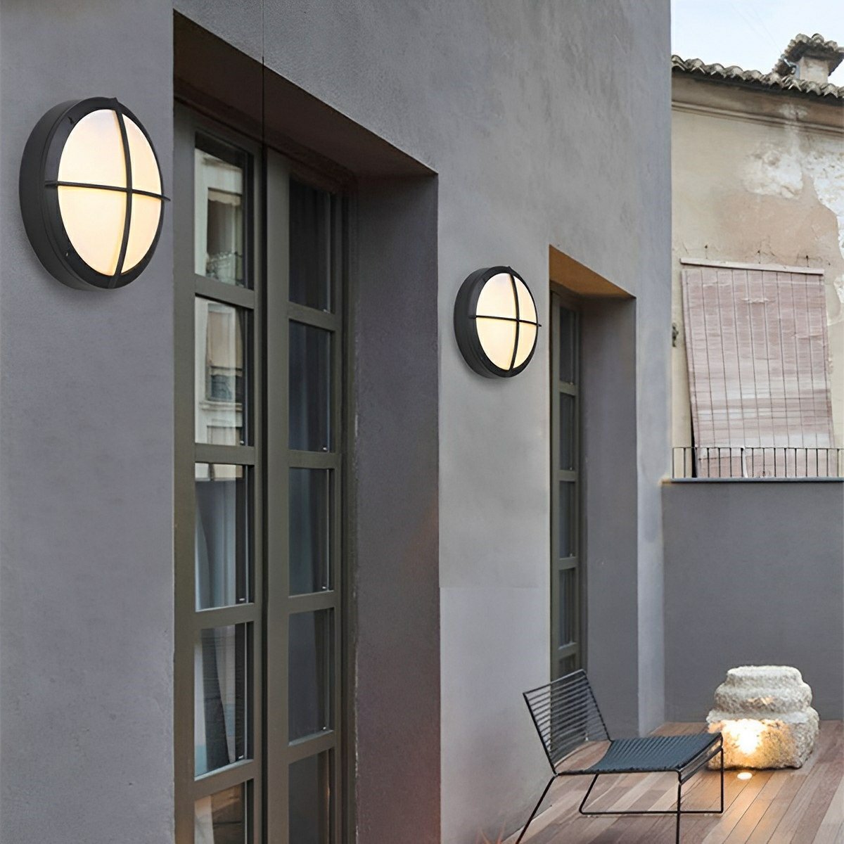 Modern Outdoor Wall Light | Round LED Lantern with IP65 Waterproof Rating | Versatile Illumination for Patios and Gardens