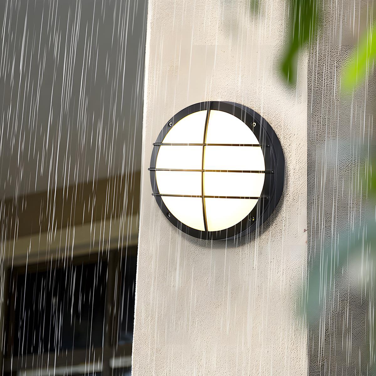 Modern Outdoor Wall Light | Round LED Lantern with IP65 Waterproof Rating | Versatile Illumination for Patios and Gardens