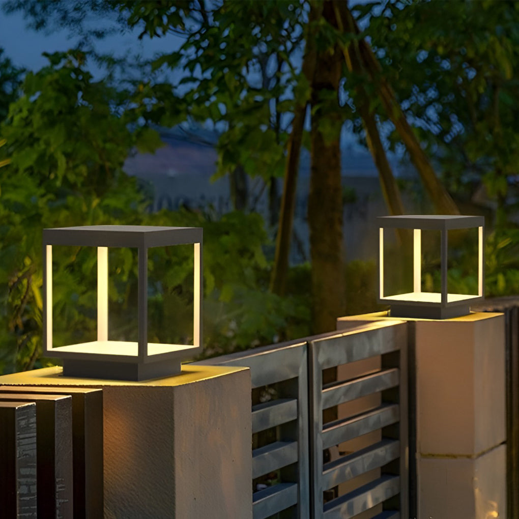 Modern Solar Outdoor Post Light with Warm White Glow | Stylish Illumination for Gardens and Patios 1