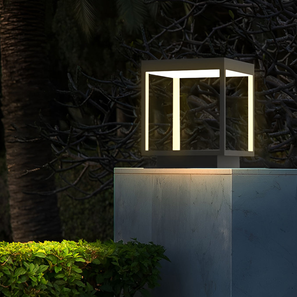 Modern Solar Outdoor Post Light with Warm White Glow | Stylish Illumination for Gardens and Patios 2