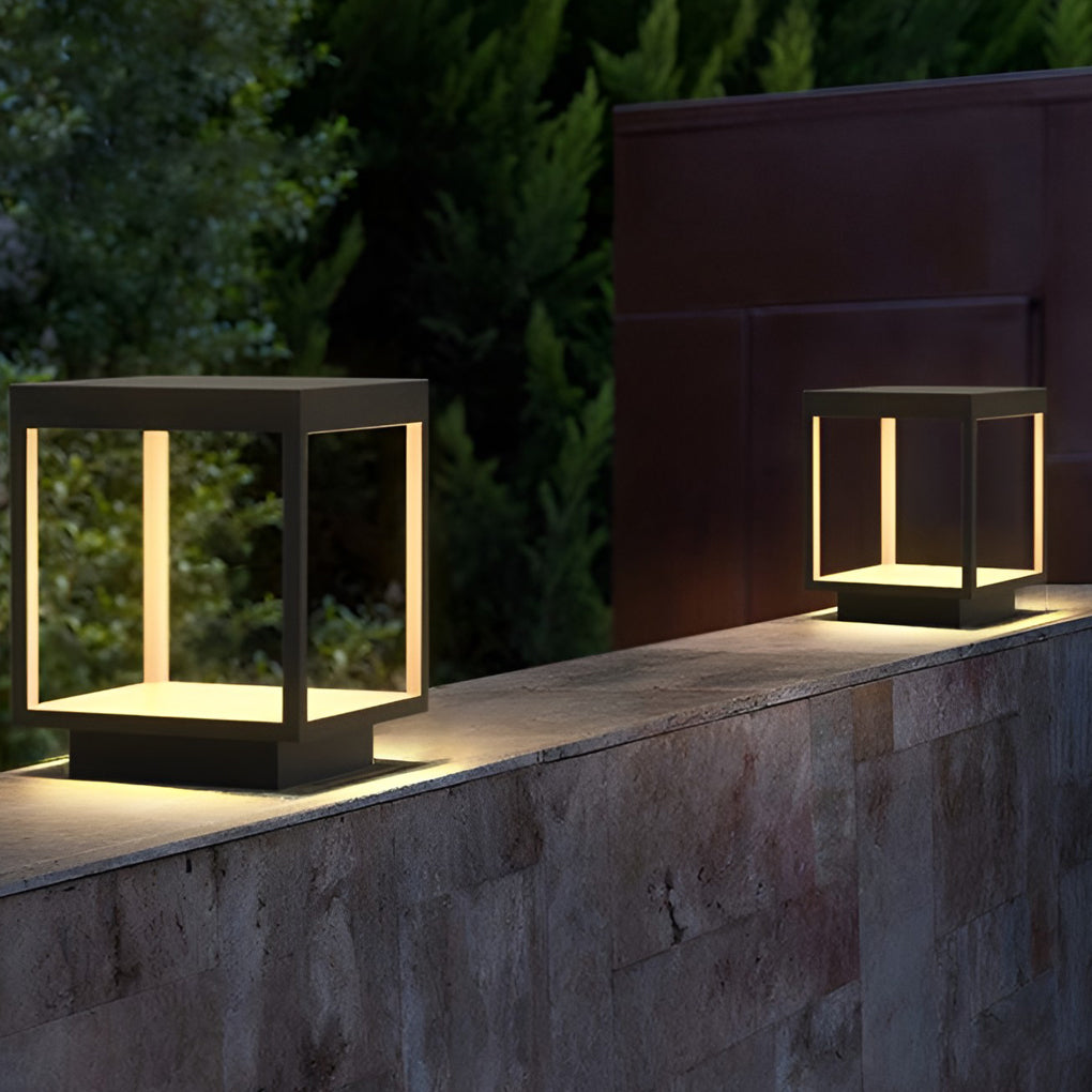Modern Solar Outdoor Post Light with Warm White Glow | Stylish Illumination for Gardens and Patios 3