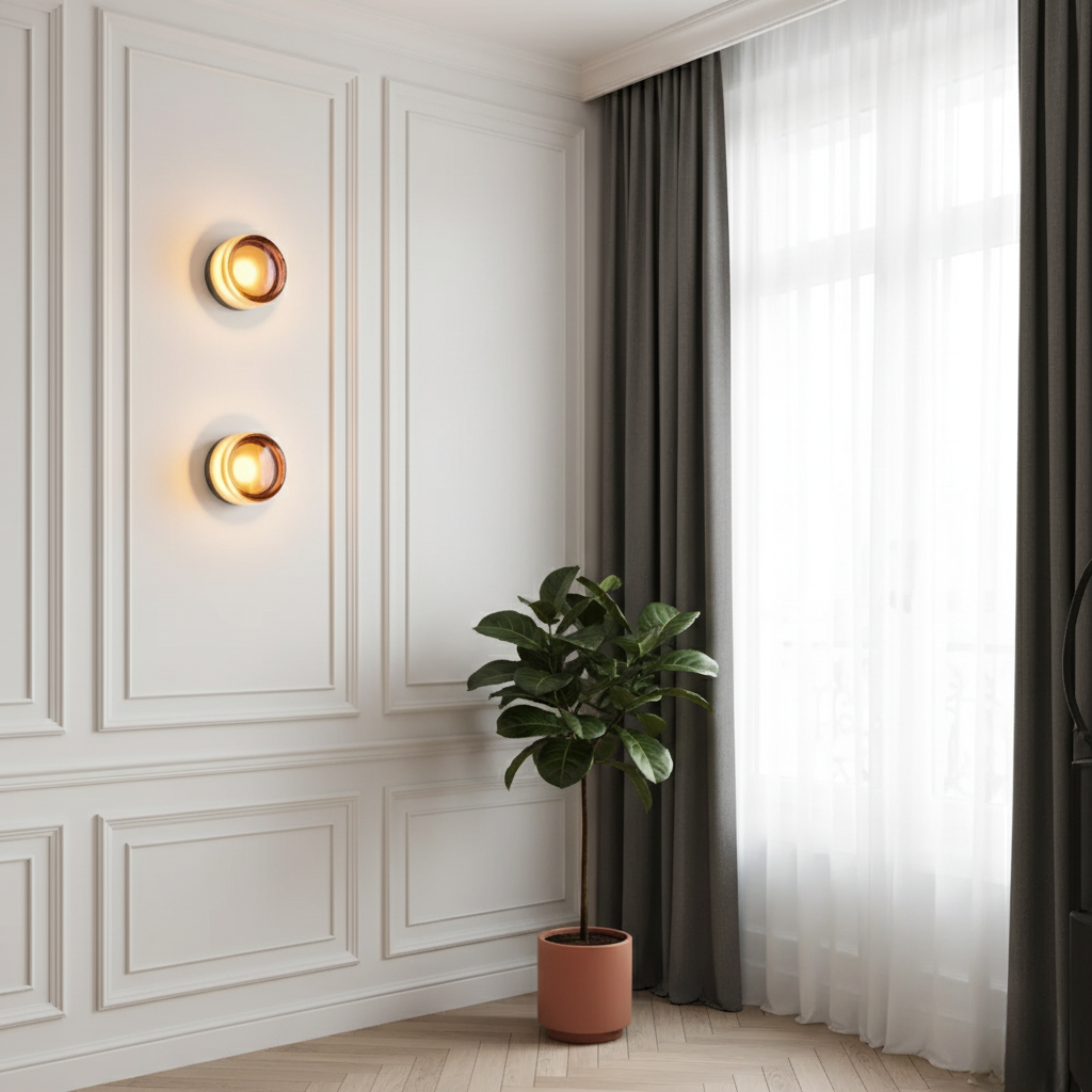 Modern Wall Sconce Lighting with Textured LED Glow | Minimalist Design for Ambient Illumination
