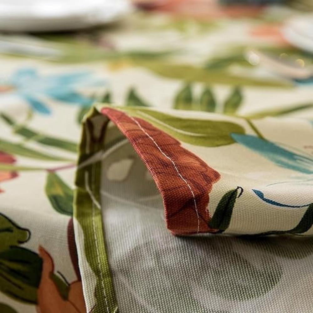 Monstera Leaves Cotton Tablecloth 1