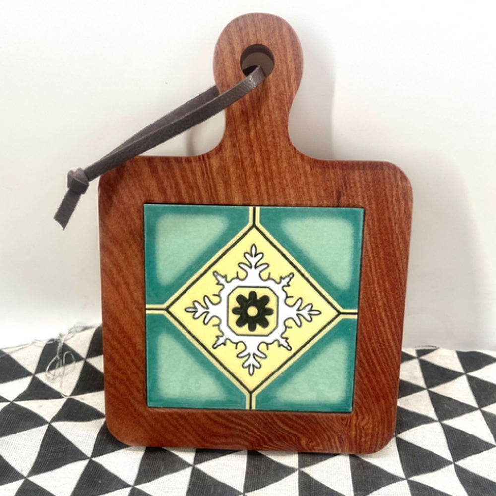 Moroccan Ebony Floral Wooden Trivets 4