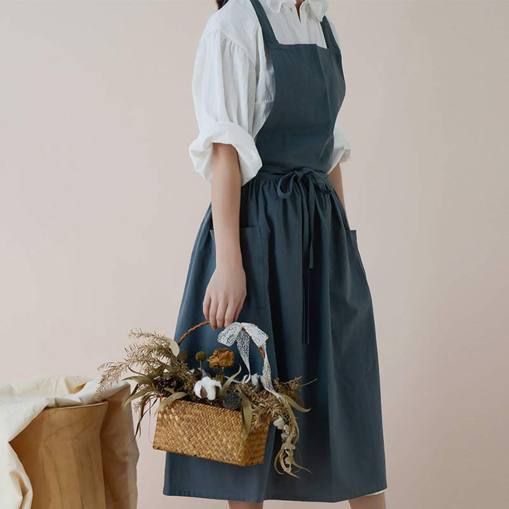 Multipurpose Cotton Apron With Pockets 1