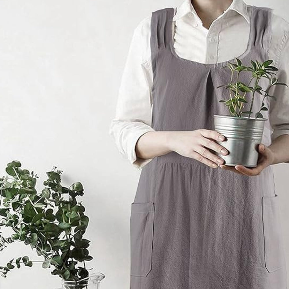 Nari Korean-Inspired Cross-Back Apron 4