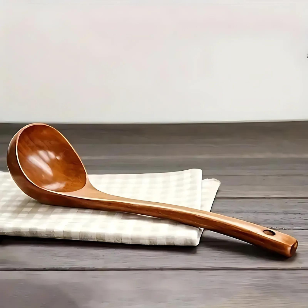 Natural Wooden Soup Spoon - 1pc 0