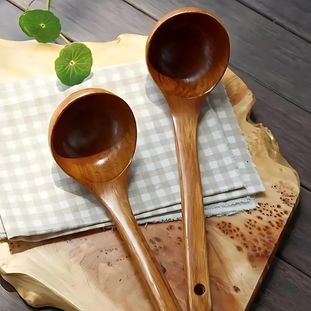 Natural Wooden Soup Spoon - 1pc 1