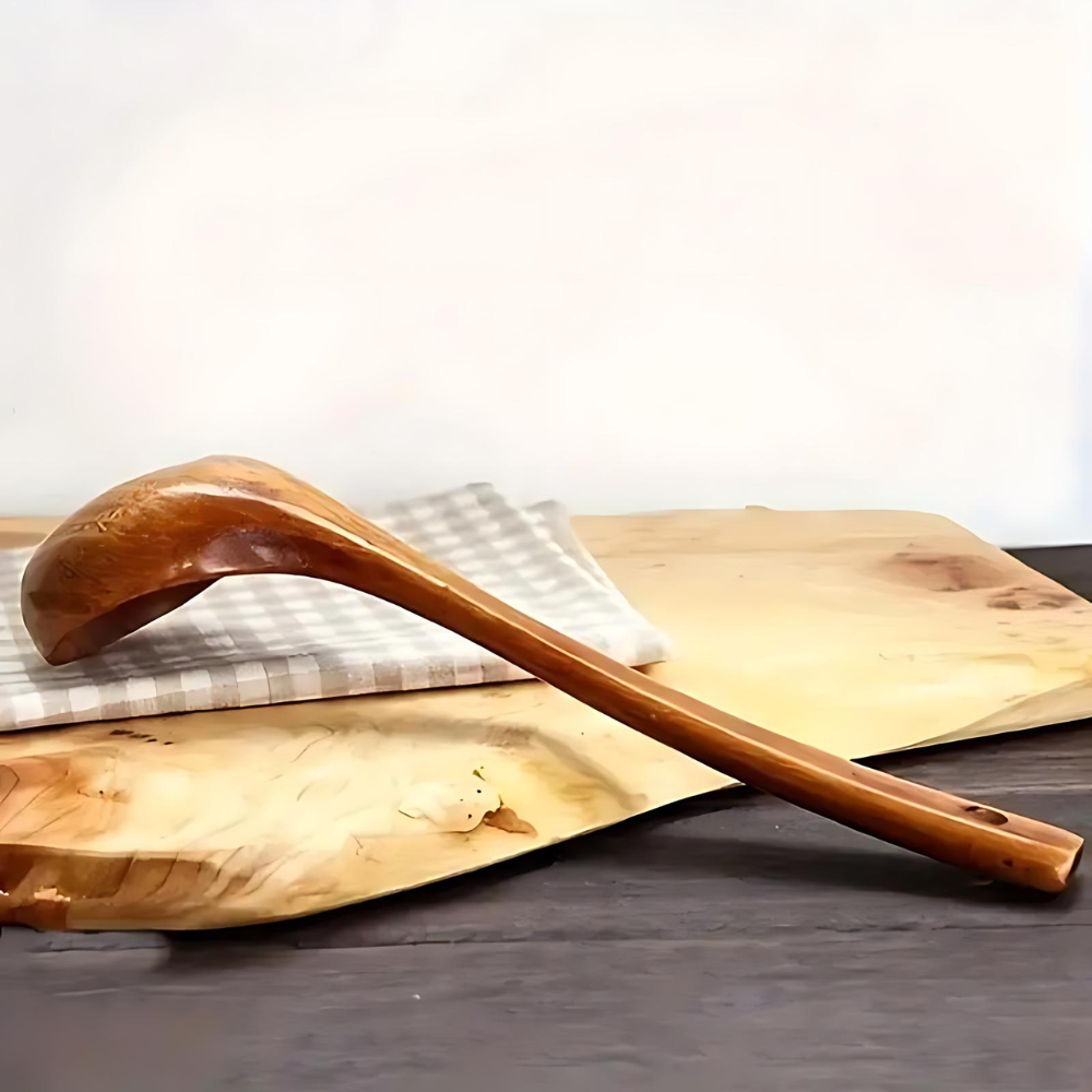 Natural Wooden Soup Spoon - 1pc 3