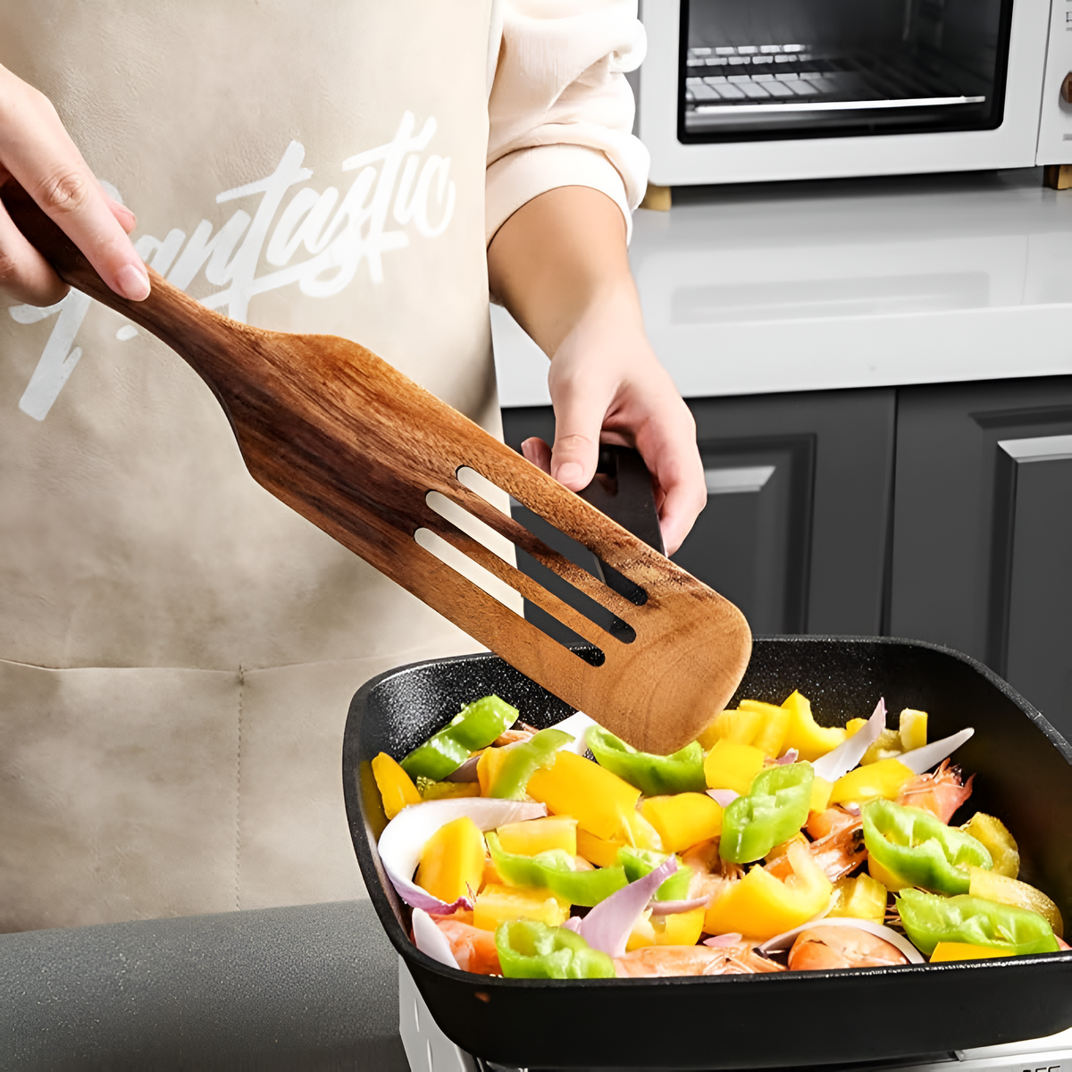 Non-Stick Wooden Spatula Set 2
