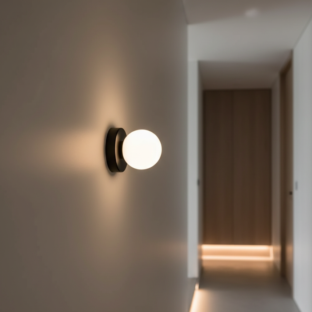 Nordic Minimalist | Wall & Ceiling Light with Frosted Glass Globe | Stylish Illumination for Modern Spaces