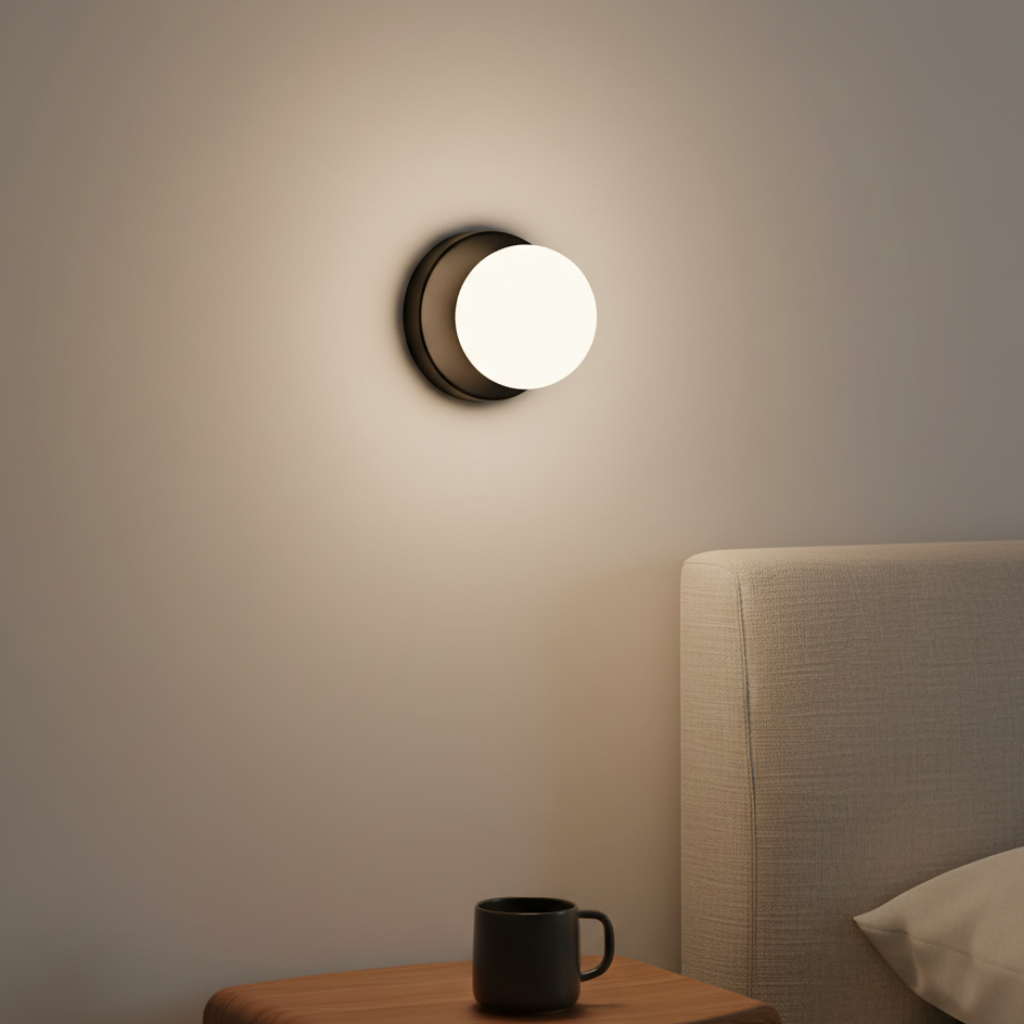 Nordic Minimalist | Wall & Ceiling Light with Frosted Glass Globe | Stylish Illumination for Modern Spaces