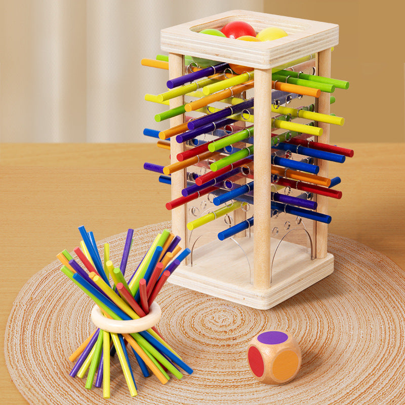 Kids Wooden Ball Drop Tabletop Game Set