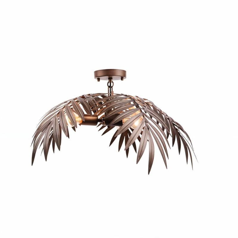 Palmae | Tropical Leaf Modern Chandelier with Sleek Metallic Finish | Stunning Lighting for Coastal Vibe