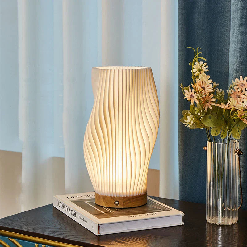Pleated LED Table Lamp | Soft Sculptural Glow