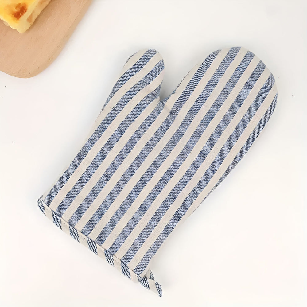 Premium Striped Heat-Resistant Oven Mitt 4
