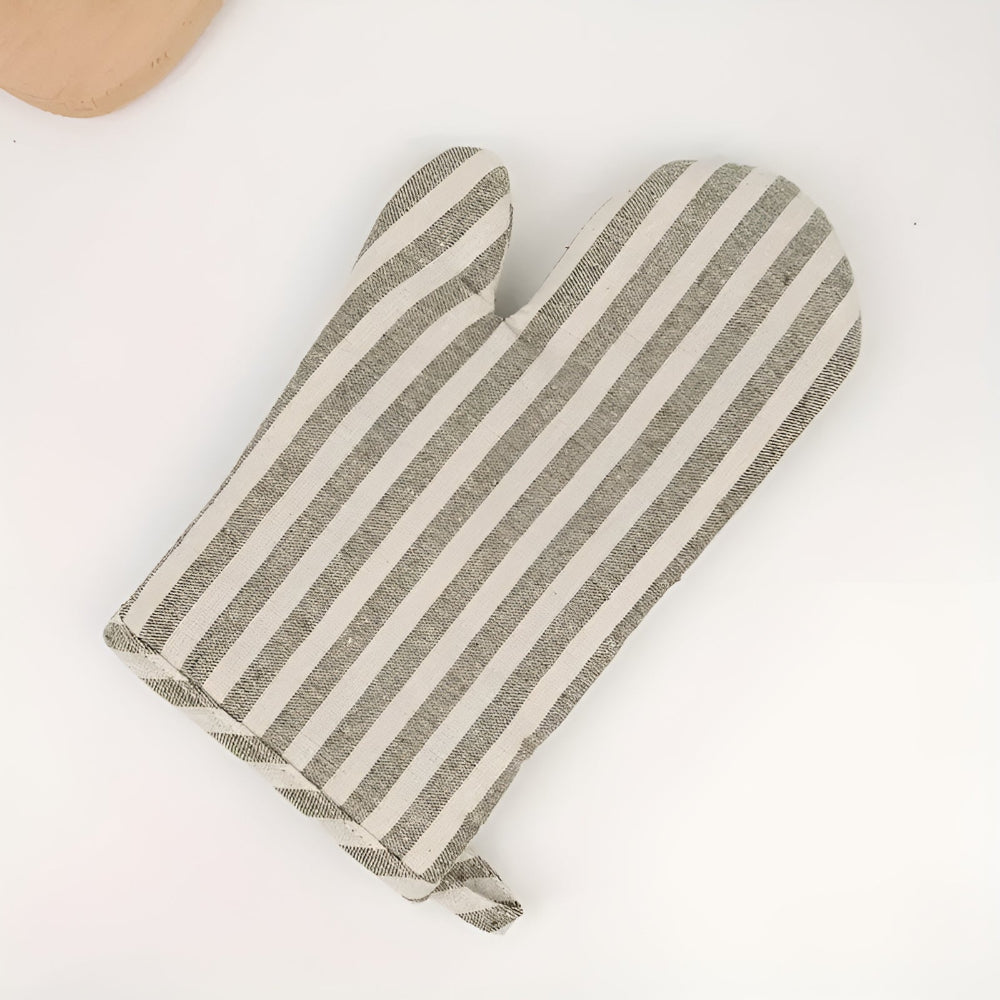 Premium Striped Heat-Resistant Oven Mitt 5