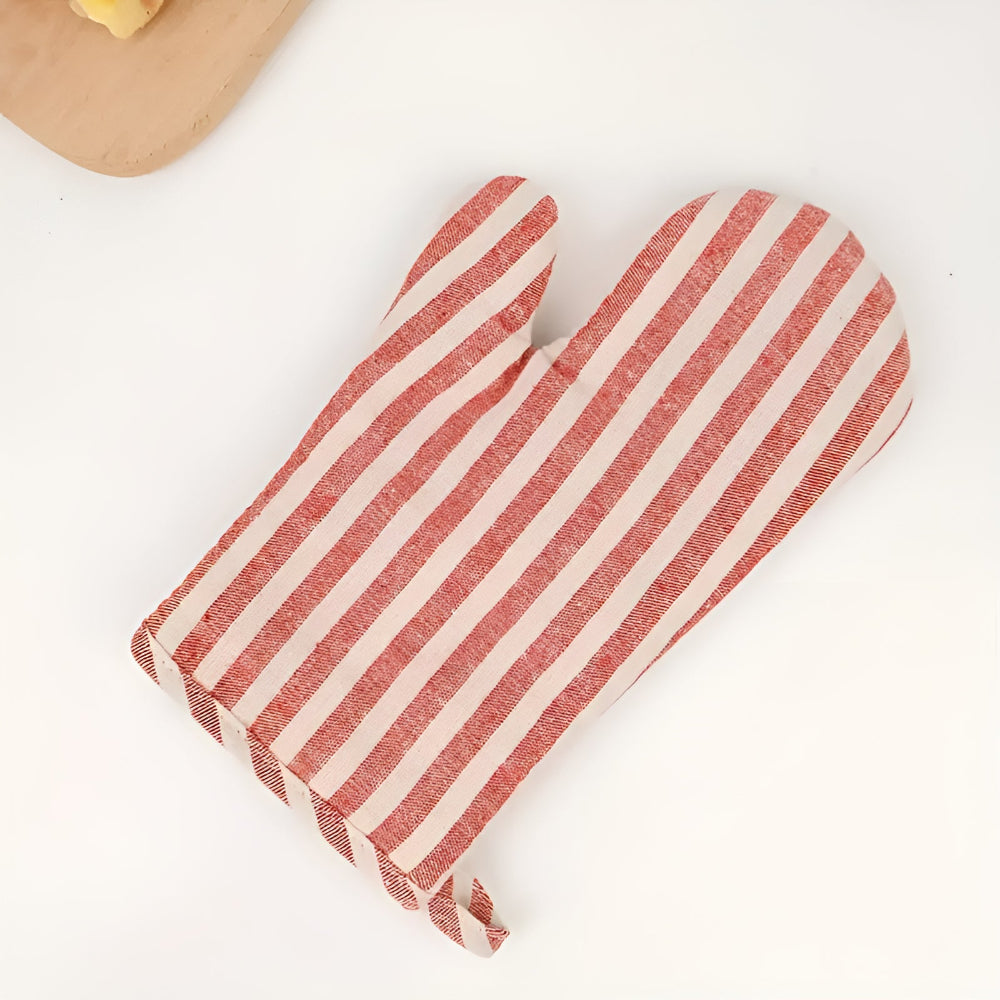 Premium Striped Heat-Resistant Oven Mitt 6