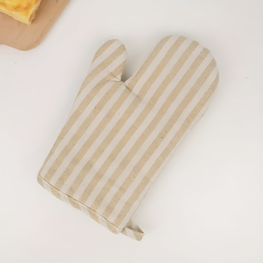 Premium Striped Heat-Resistant Oven Mitt 7