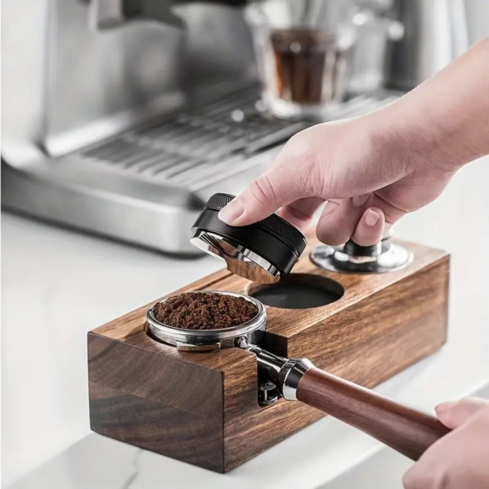 Rectangular Wood Coffee Tamper Station 3