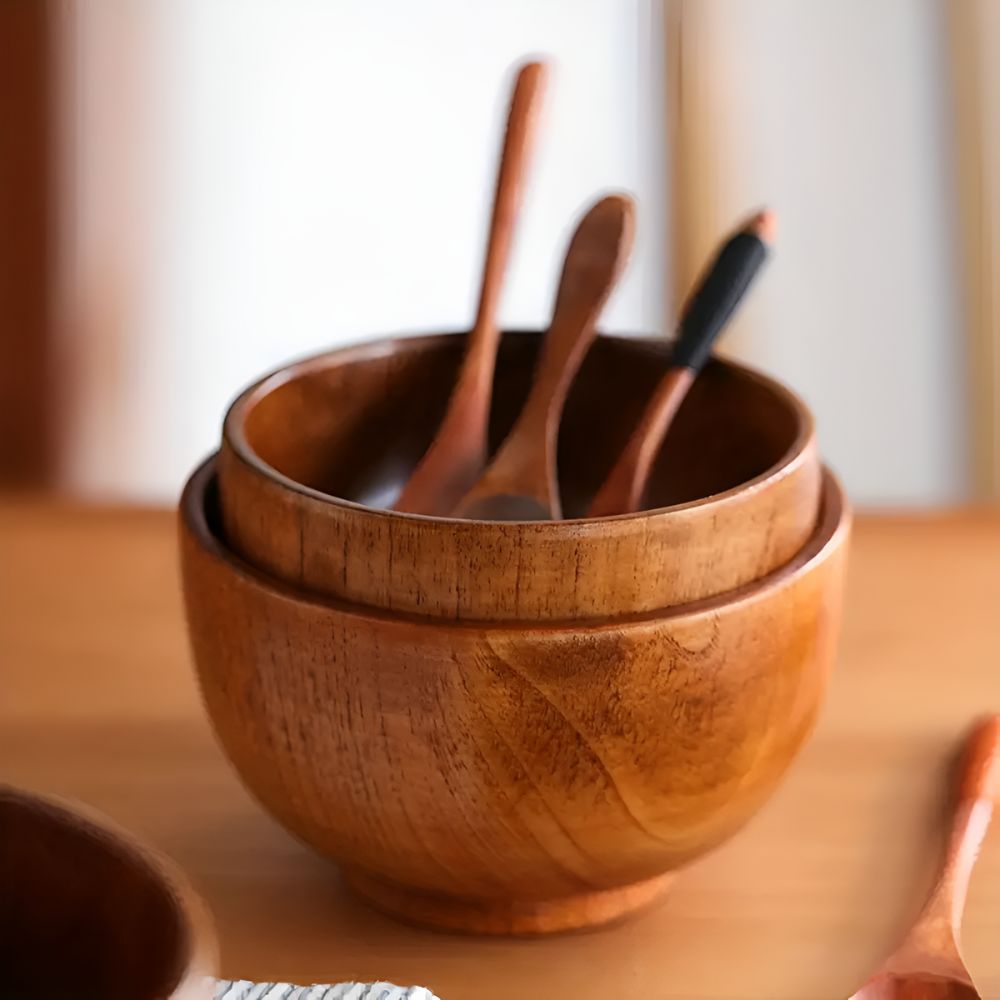 Rustic Jujube Wooden Bowl 1